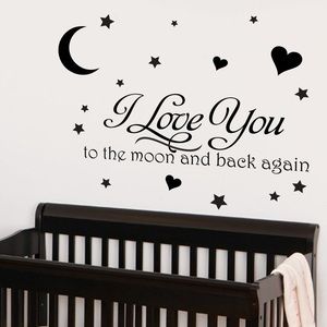 “I Love You To The Moon And Back” wall decal🤑